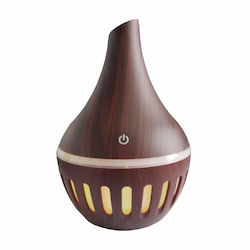 Siks Led Humidifier Ultrasonic 300 Ml Reservoir Dark Wood Color Siks Led Humidifier Ultrasonic 300 Ml Reservoir Dark Wood Color