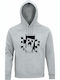 Детски Суичър с Качулка и Джобове Grey Melange Minecraft Face
