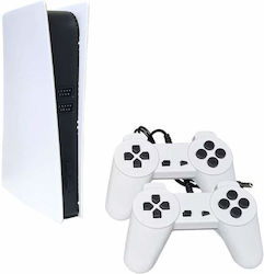 Retro Video Game Console Gs5 Siks 2 Wired Controllers Super 8 Bit Game White Black