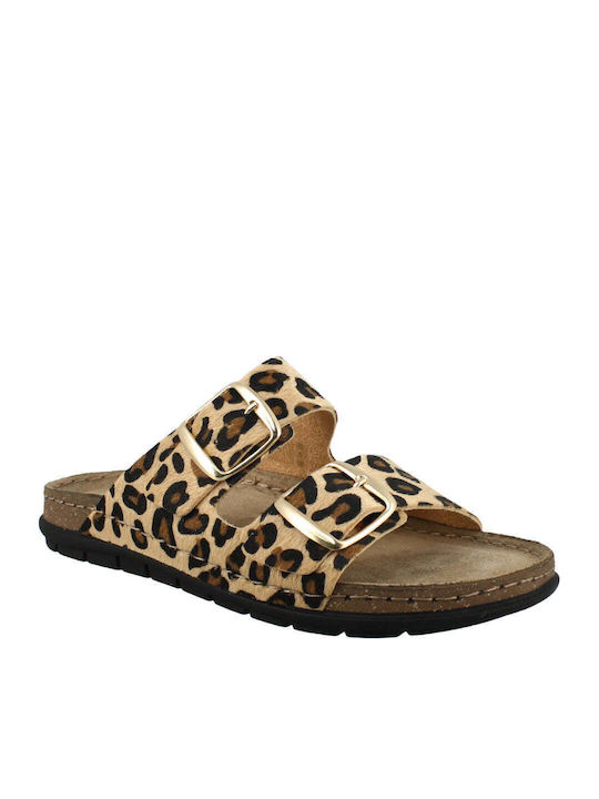 Sunny Sandals Lederflache Damen Leopard Sandalen Sunny Sandals Lederflache Damen Leopard Sandalen