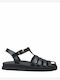 Women's Flat Sandals in Black Color