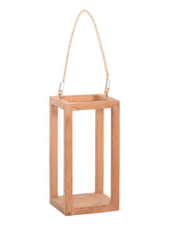 HomeMarkt Christmas Wood Beige Lantern 30x15cm