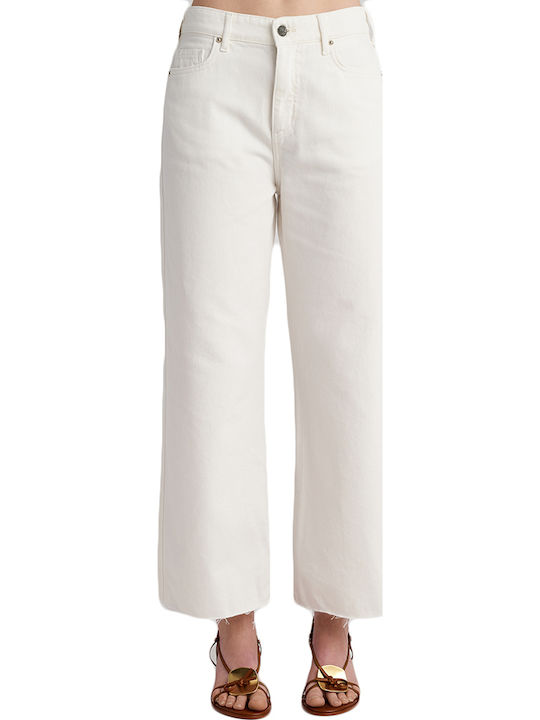 Pant Γυναικείο Υφασμάτινο Capri Παντελόνι Λευκό