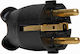 Schuko-Stecker männlich schwarz 1-k175705003