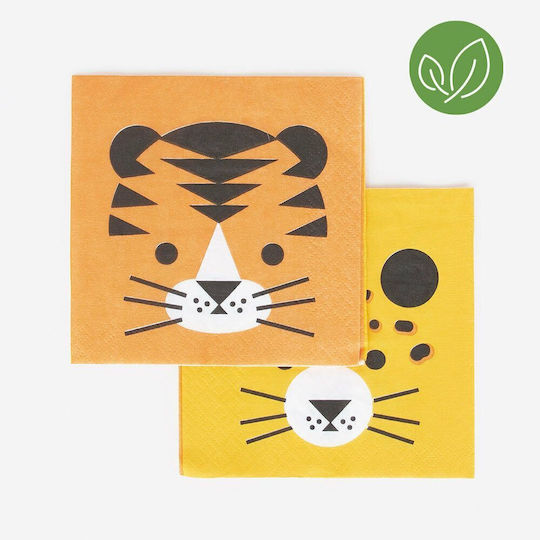 Jungle Animals Napkins 12.5×12.5cm – 20 Pieces