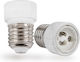 Electraline Джак адаптер от GU10 към E27 в Бял цвят Комплект 1бр