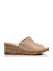 Damenplattformen Beige