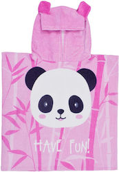 Girl's Poncho "Have Fun" Pink Girl's Poncho "Have Fun" Pink