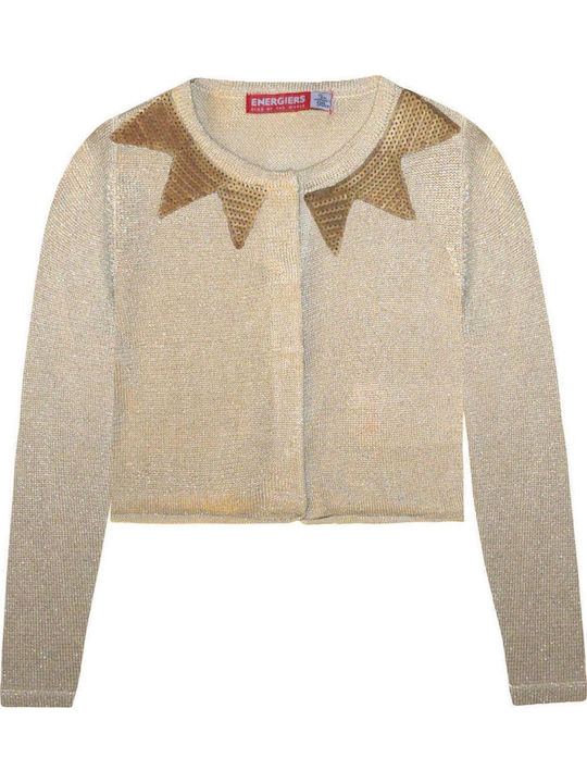 Energiers Kids Cardigan Knitted GOLD Sparkle Girl