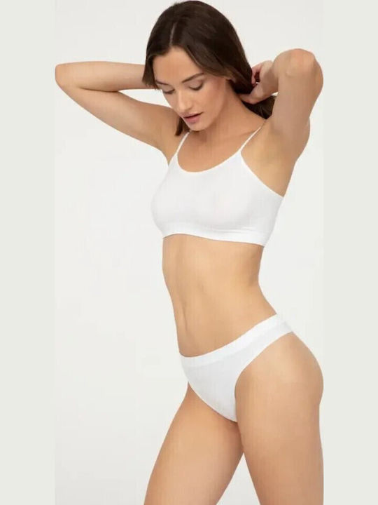 Femeie Șir de caractere fără cusături White