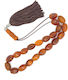 Worry Beads Horn Brown Distressed Tassel 21 Beads