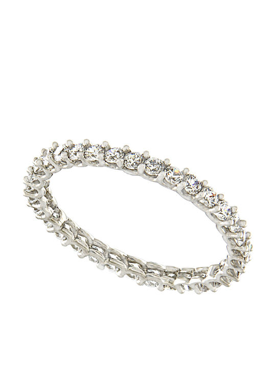 Fa Cad'oro Ring with Zircon made of White gold 14K