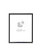 Monochrome Border Photo Frame 50x70cm Black Gtr