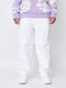 Men's Jeans Pants Cargo with Relaxed Baggy Fit White