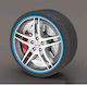 Premium Quality Rim Protection Set 4 Plastic Rings Blue Color