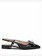 Γυναικείες Μπαλαρίνες Slingback με Λουράκι σε Μαύρο Χρώμα