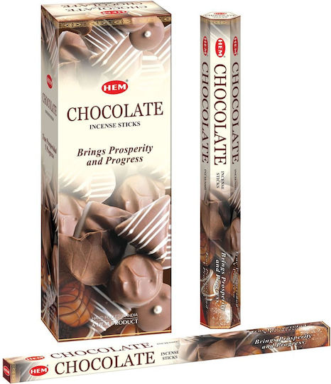 Ινδικά Αρωματικά Στικ Hem De Chocolate Hexa Incense Sticks 20pcs