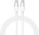 Recci USB 2.0 Cable USB-C male - USB-C 100W PD Λευκό 1.5m RS22CC