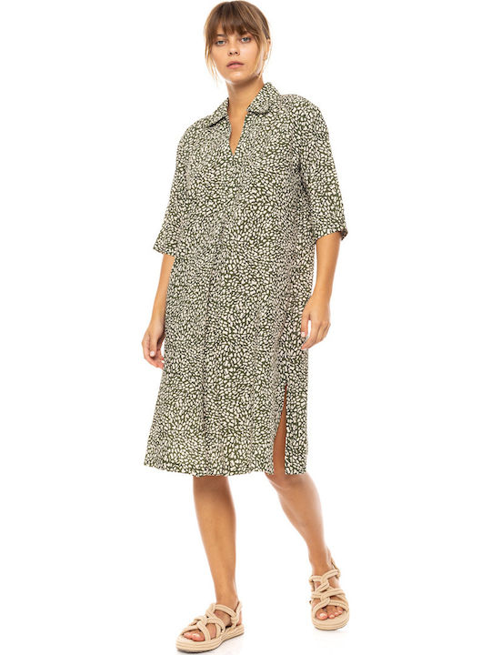 Pink Label Feminin Rochie de Plajă Ditsy Green