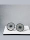 Rosette Earrings Silver Radiant Grey