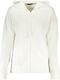 Women's Sweatshirt Jacket Hooded White