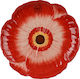 Katoikonhome Ceramic Fruit Plate Red Flower 22 cm