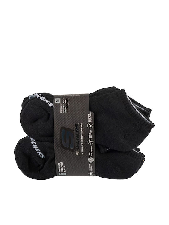 Skechers S118209-BLK Athletic Socks Black Pairs