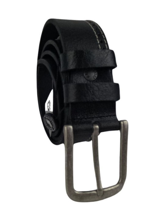 Classic Men's Leather Belt Dac Shop Black White