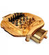 Wooden Art Lucrat manual Șah din Lemn de Măslin 30x30cm