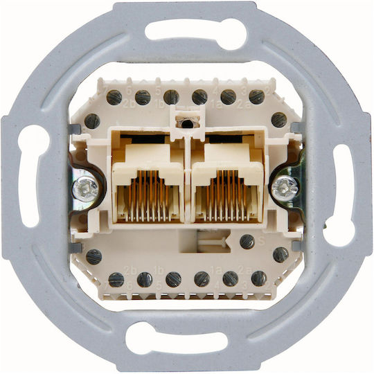 Kopp Πρίζα Τηλεφώνου με Πλαίσιο Διπλή 1-K33369402