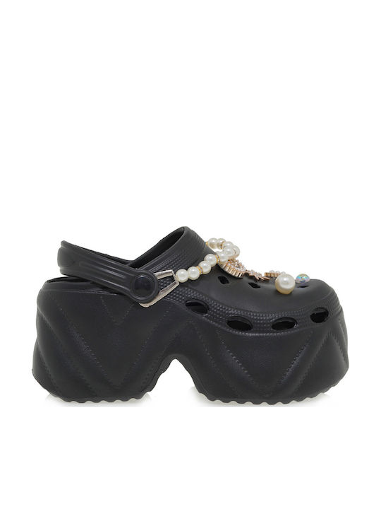 Exe Damen Clogs Schwarz