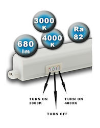 LED осветление T5 8W 57см CCT регулируемо 3000/4000K 230V 720 Lm 1м кабел с ключ Universe 2-u011648