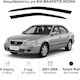 Heko Set of Windbreakers Front Car Dark Fime for Kia Magentis 2001-2006 2pcs