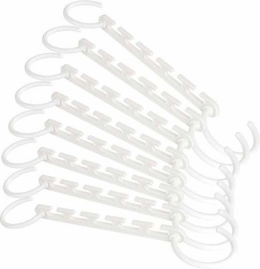 Wardrobe Hanger for Belts Wooden White 24pcs
