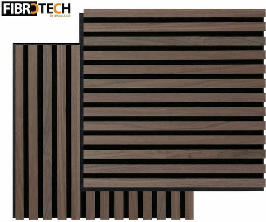 Audiodesigner 3D Square Walnut Wooden Decorative Sound-Absorbing Wall Panel 52 X 52 X 2.2cm 0.54 Sq.m 2 Pieces