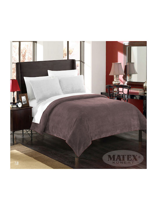 Matex Montana Tagesdecke Einzelbett aus Polyester Braun 170x210cm