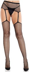 Leg Avenue Lace Stockings Cross Garter Belt Black Leg Avenue Lace Stockings Cross Garter Belt Black
