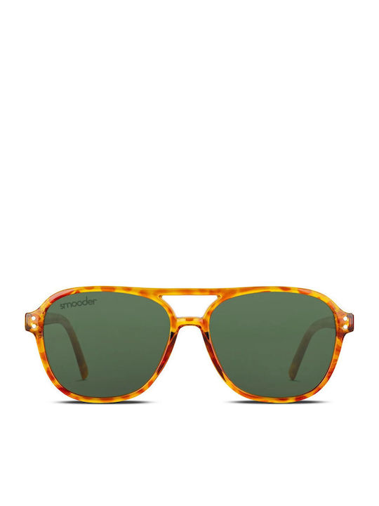 Smooder Unisex Sonnenbrille mit Braun Schildkröte Kunststoff Gestell X016