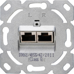 Μηχανισμος Διπλη Data Cat6a 2x8p 1-k920100004