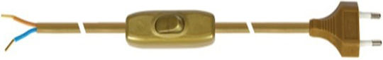 Cable 2x0.75 80cm switch + plug 120cm Gold Universe 2-gr10940103