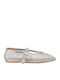 Ballerinas With strap Silver