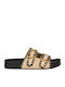 On Deck Leather Women's Flat Sandals Beige