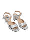 Leather Sandals Anatomic Silver
