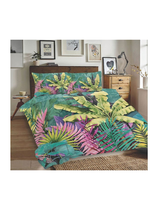 Matex Duvet Cover Set Cotton Single with Pillowcase 160x200 Multicolored