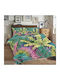 Matex Duvet Cover Set Cotton Single with Pillowcase 160x200 Multicolored