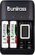 Uniross Ucu004a USB Компактен Мулти Зарядно Устройство 4x AA 2100 Батерии
