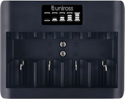 Uniross UCU008 Fast 2hr USB Charger AA AAA C D 9V Battery Charger
