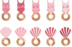 Decorative Glass Tags Swimsuits & Shells – 10 Pieces