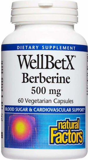 Natural Factors WellBetX Berberine 500mg 60 caps Natural
