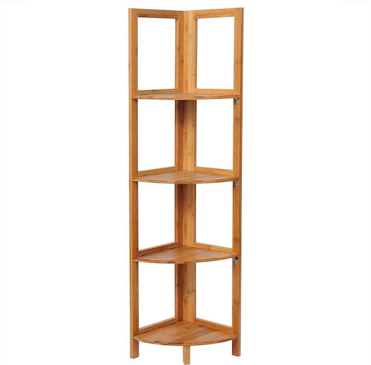 Γωνιακή Βιβλιοθήκη Καφέ 27x27x120εκ.